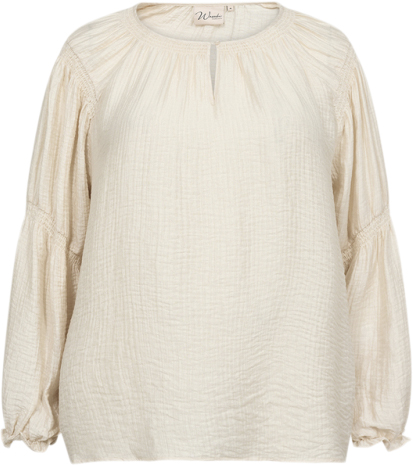 Curvy Wacaysa Bluse Creme